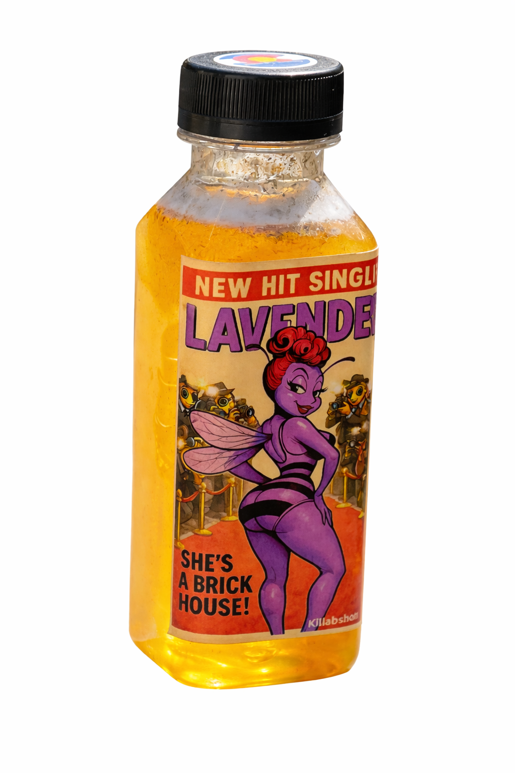 Heff's lavender honey re-usable bottle with artisan local colorado honey.